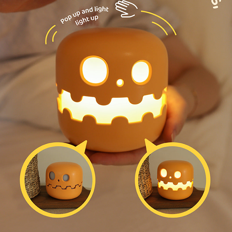 Pumpkin Lamp Halloween Night Light – Spooky-Cute Room Decor Gift