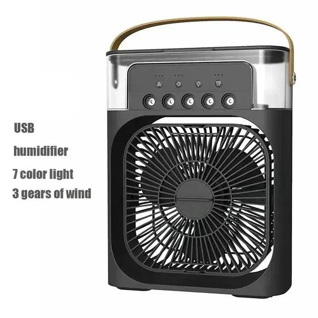 3-in-1 Mini Cooling Fan | USB Air Cooler & Humidifier