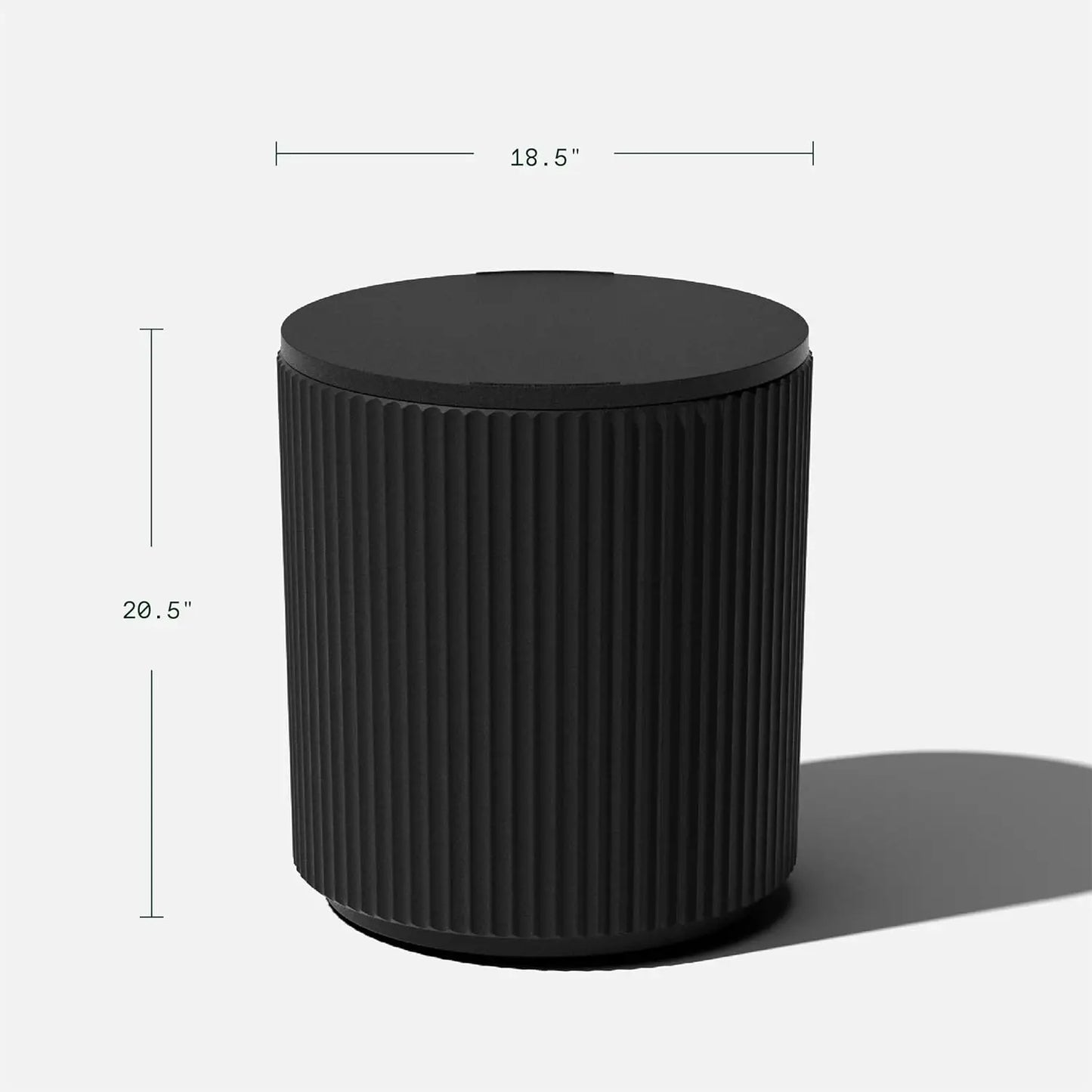 Outdoor Cooler Side Table 2-in-1 – Weather-Resistant Patio Cooler & End Table, 21″ Black