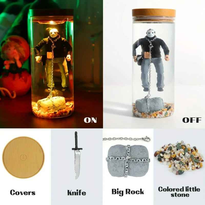 Jason Voorhees Friday the 13th Horror Water Lantern – Halloween Collector Decor & Gift