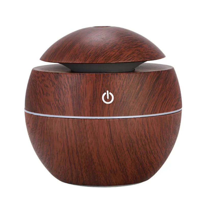 Air Humidifier Ultrasonic USB Aroma Diffuser Wood Grain LED Night Light Electric Essential Oil Diffuser Aromatherapy