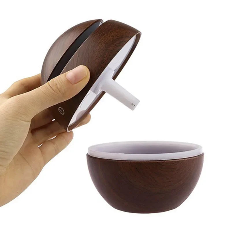 Air Humidifier Ultrasonic USB Aroma Diffuser Wood Grain LED Night Light Electric Essential Oil Diffuser Aromatherapy