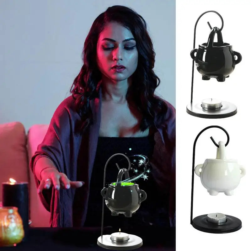 Hanging Pagan Cauldron Oil Burner – Halloween Wax & Oil Warmer