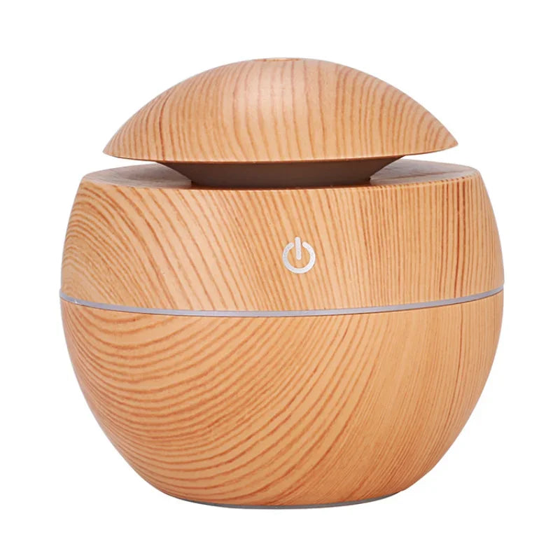 Air Humidifier Ultrasonic USB Aroma Diffuser Wood Grain LED Night Light Electric Essential Oil Diffuser Aromatherapy