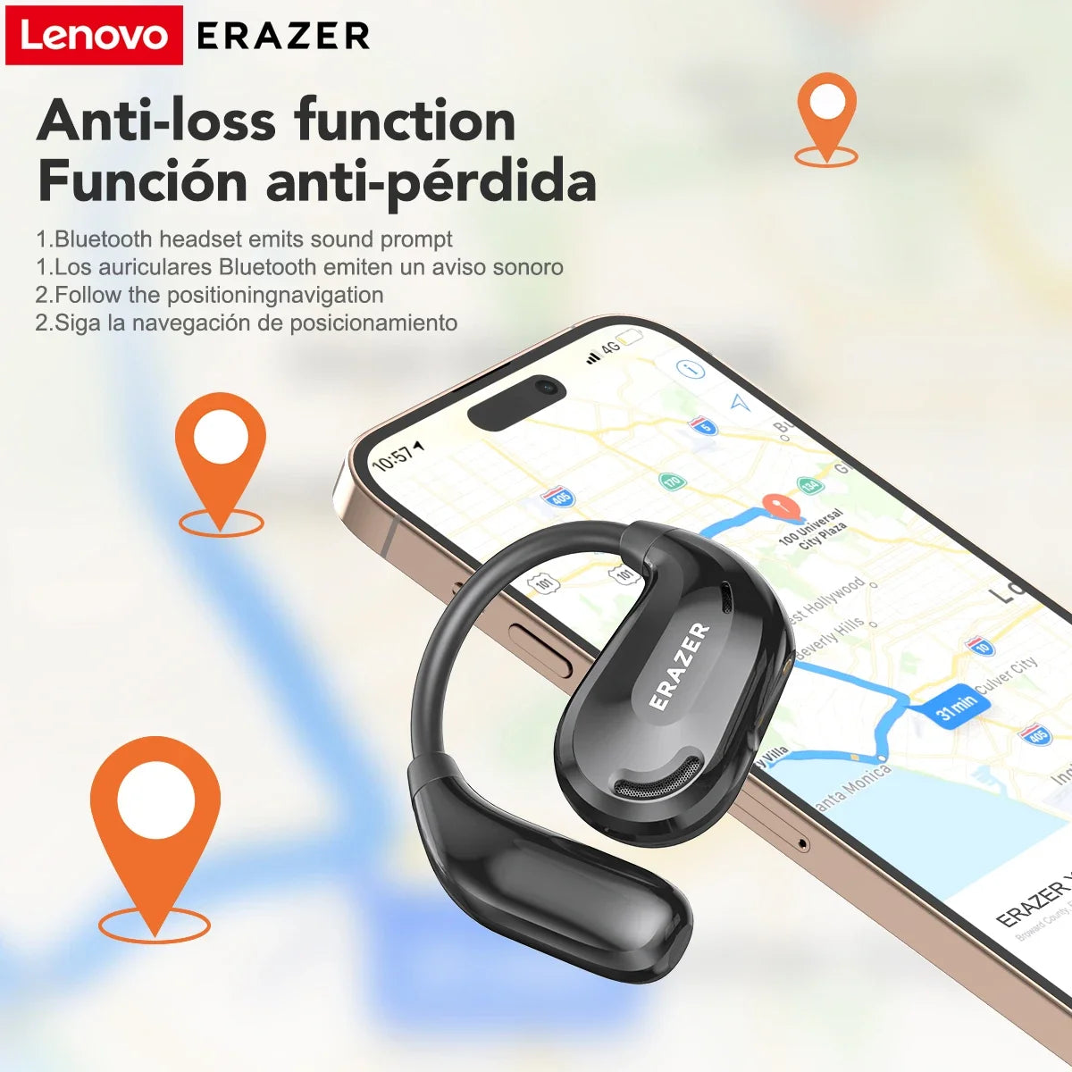 ERAZER XT66PRO Bluetooth AI Translator Earphones - Ultimate Audio Innovation
