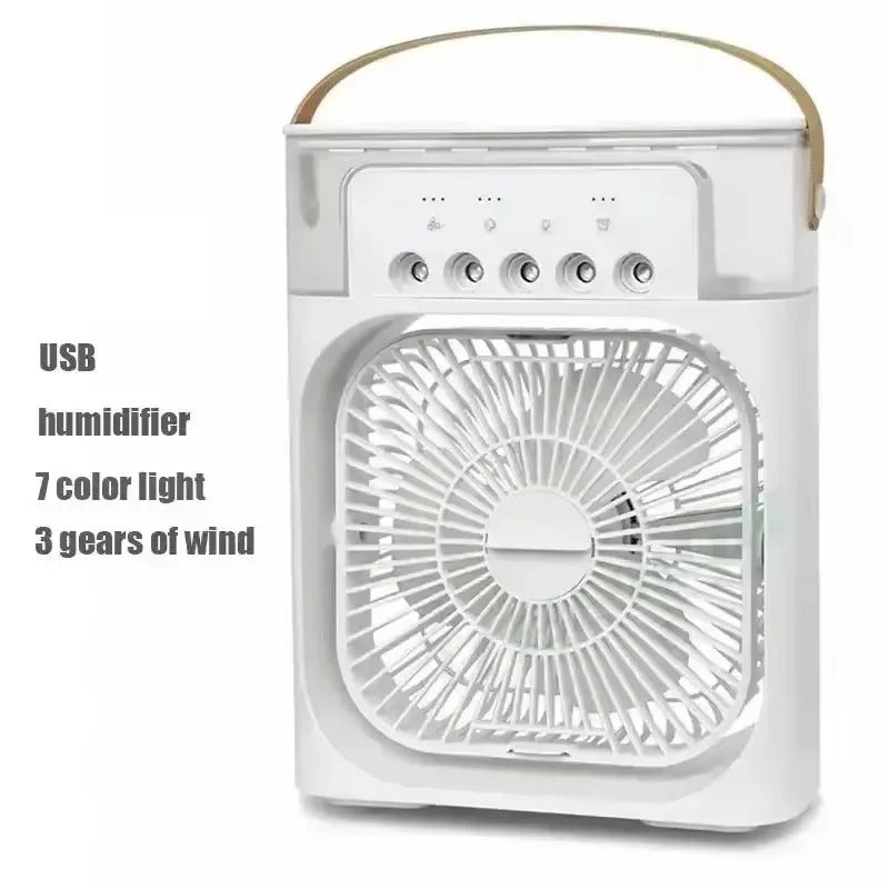 3-in-1 Mini Cooling Fan | USB Air Cooler & Humidifier
