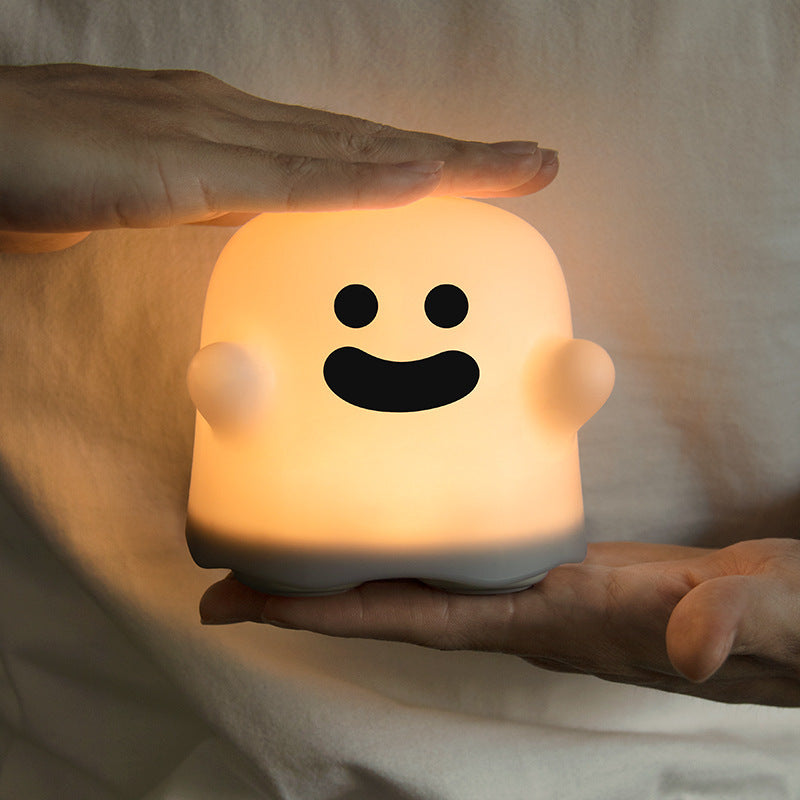 Silicone Ghost Night Light – Touch Sensor LED Halloween Lamp for Kids & Bedroom Decor