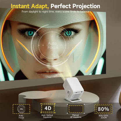 Magcubic HY310X 4K Portable Projector | 420 ANSI, WiFi 6, Android 11