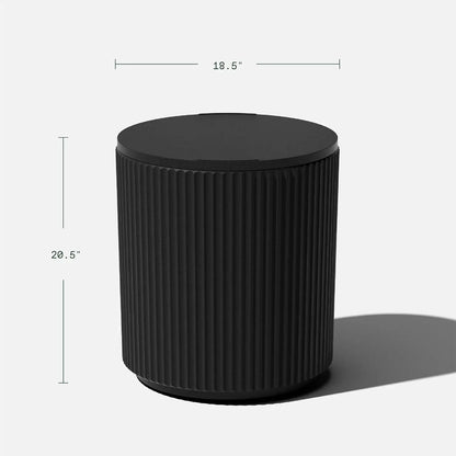 Outdoor Cooler Side Table 2-in-1 – Weather-Resistant Patio Cooler & End Table, 21″ Black