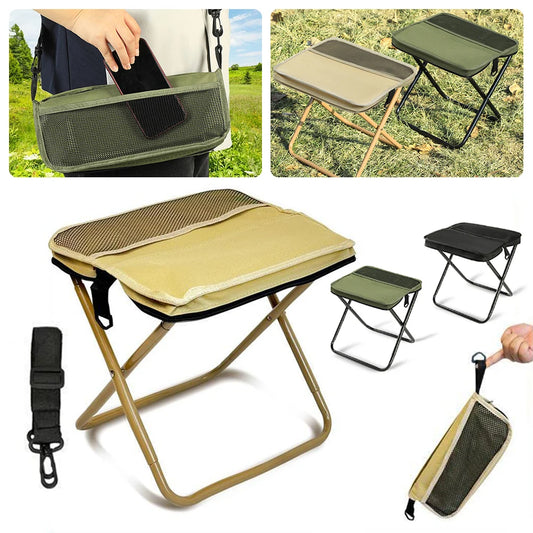Foldable Backpack Stool – Portable Outdoor Chair with Carry Bag | Lightweight Travel Seat