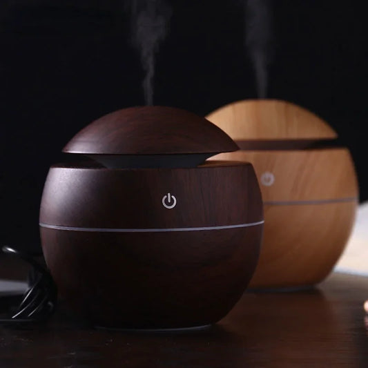 Air Humidifier Ultrasonic USB Aroma Diffuser Wood Grain LED Night Light Electric Essential Oil Diffuser Aromatherapy