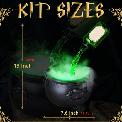 Bubbling Witch Cauldron Diffuser – Halloween Prop for Indoor & Outdoor Decor
