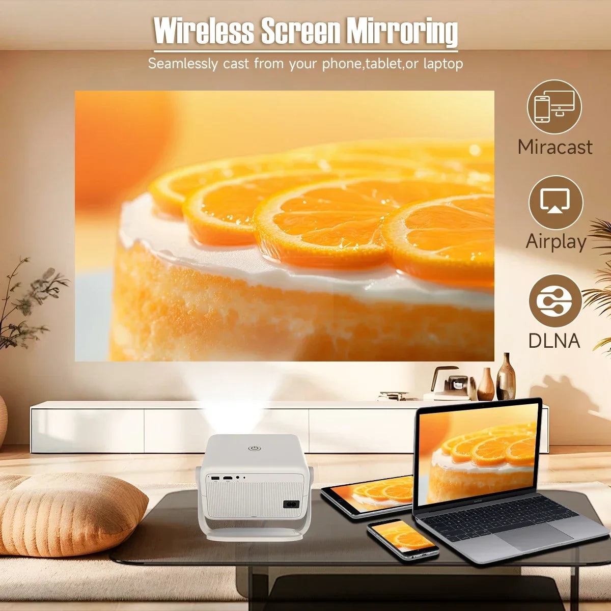 Portable 1080p Projector — Magcubic 650ANSI L018 (4K Input)