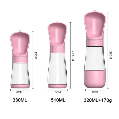 Portable Travel 2 in 1 Pet Water & Food/Treat Dispenser