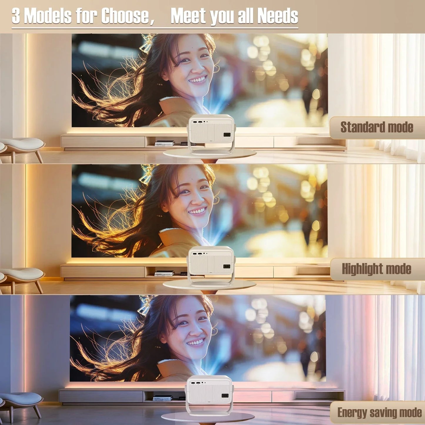 Portable 1080p Projector — Magcubic 650ANSI L018 (4K Input)