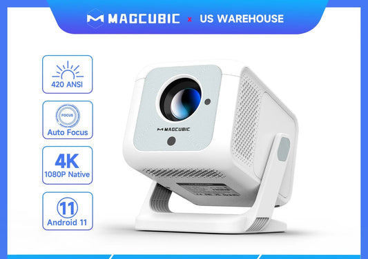 Magcubic HY310X 4K Portable Projector | 420 ANSI, WiFi 6, Android 11