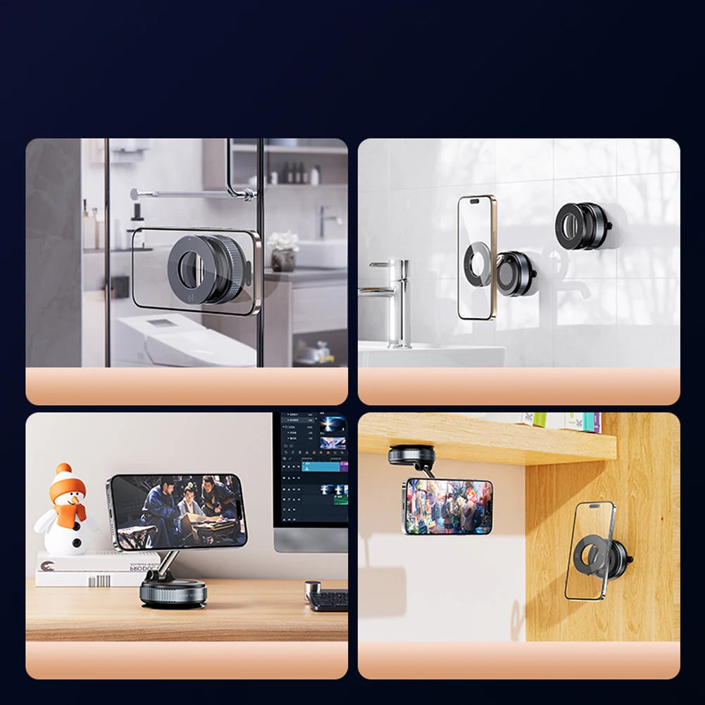 360° Adjustable Vacuum Suction Magnetic Car Phone Holder