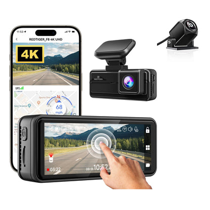REDTIGER Dash Cam HD 4K with GPS & WiFi