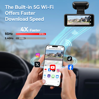 REDTIGER Dash Cam HD 4K with GPS & WiFi