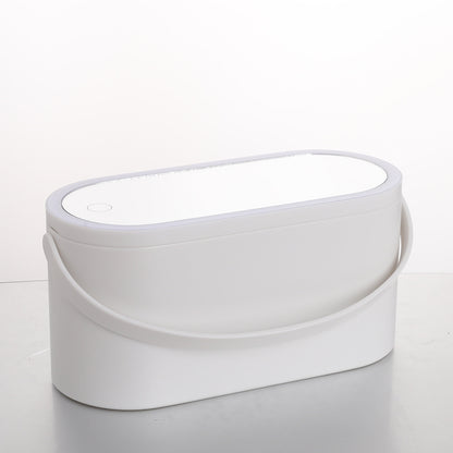 Travel LED Makeup Mirror Organizer – Rechargeable Vanity Case