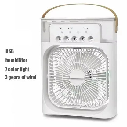 3-in-1 Mini Cooling Fan | USB Air Cooler & Humidifier