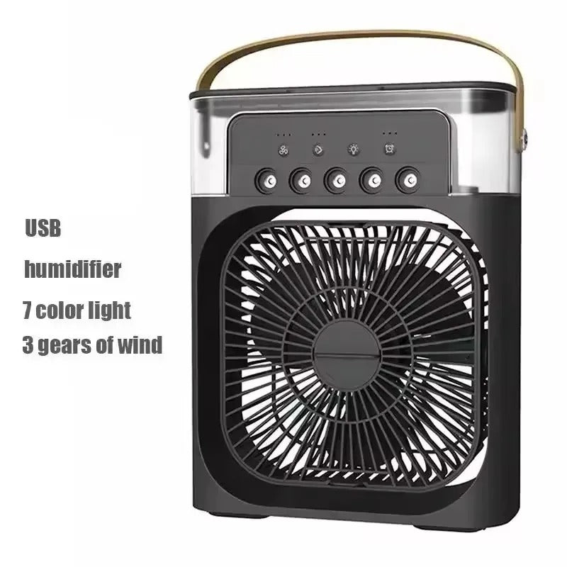 3-in-1 Mini Cooling Fan | USB Air Cooler & Humidifier
