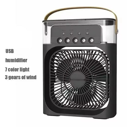 3-in-1 Mini Cooling Fan | USB Air Cooler & Humidifier