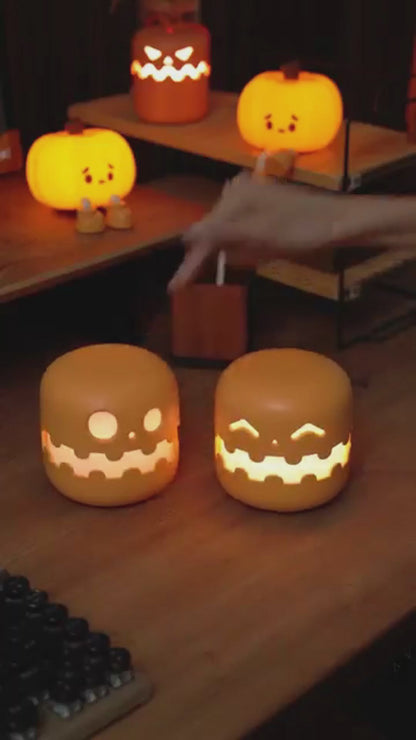 Pumpkin Lamp Halloween Night Light – Spooky-Cute Room Decor Gift