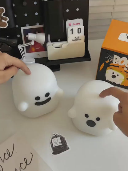 Silicone Ghost Night Light – Touch Sensor LED Halloween Lamp for Kids & Bedroom Decor